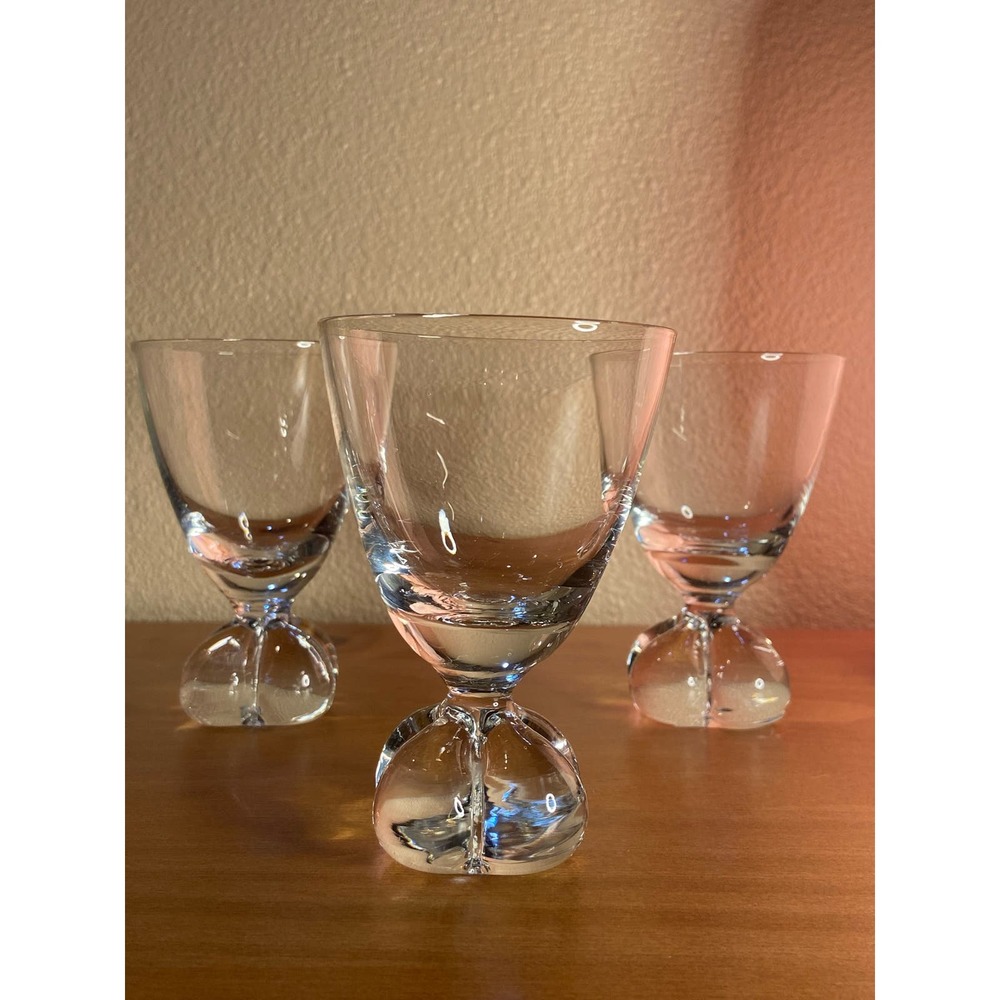 Vintage TIFFIN-FRANCISCAN Du Jour Midcentury Modern wine glasses (3)